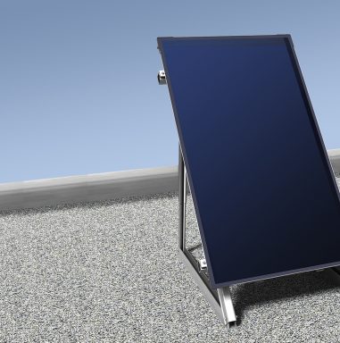 Op platdak zonnecollector